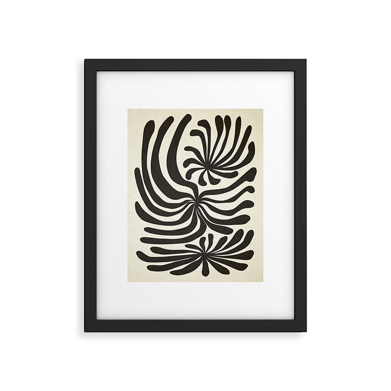 abstract blossom flower-black Framed Art Print Gallery Image 5