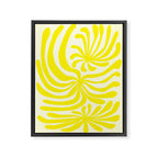 abstract blossom flower-yellow Framed Canvas Print Gallery Image 6