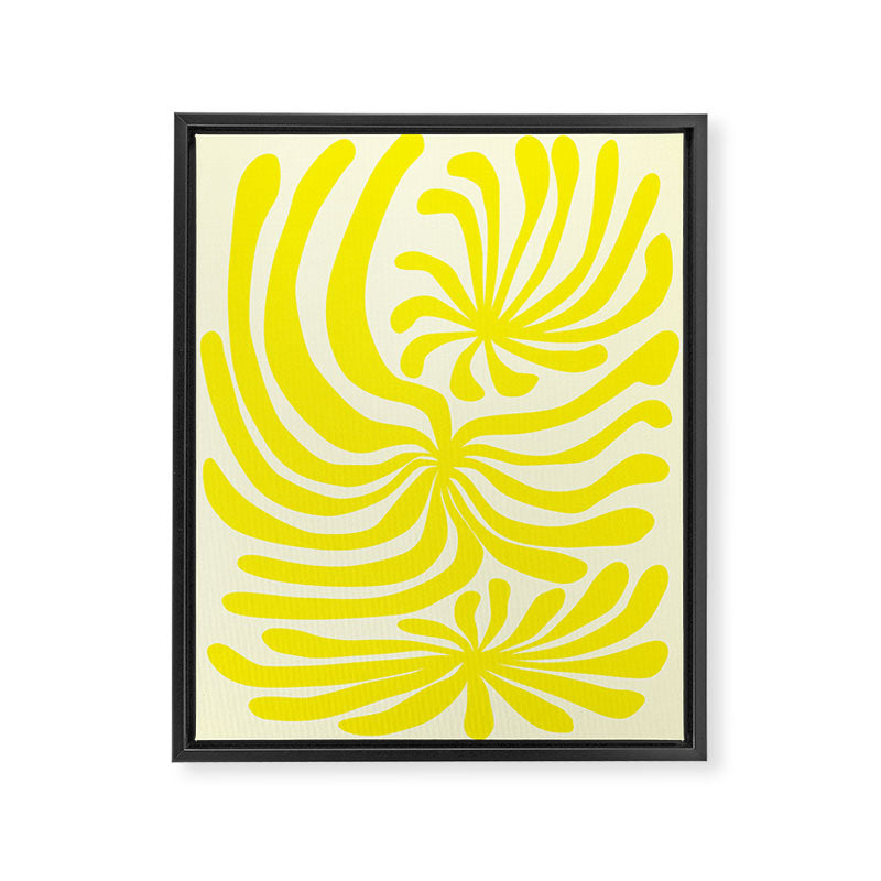 abstract blossom flower-yellow Framed Canvas Print Gallery Image 6