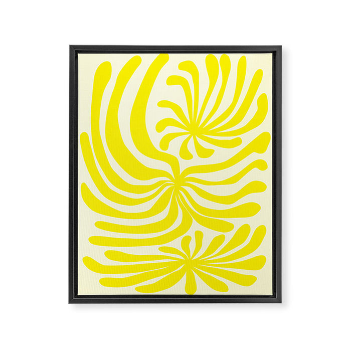 abstract blossom flower-yellow Framed Canvas Print Gallery Image 1