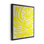 abstract blossom flower-yellow Framed Canvas Print Gallery Image 2