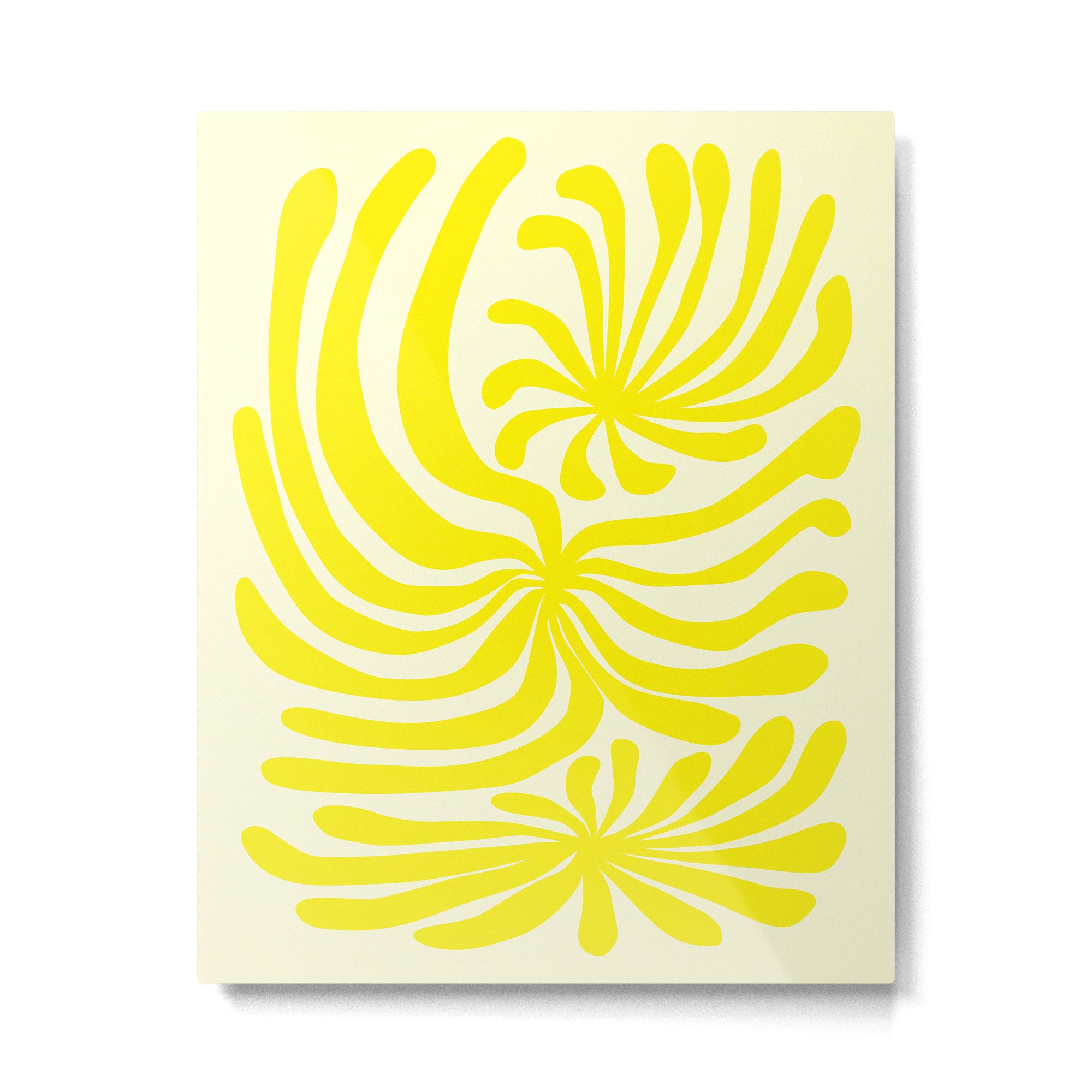 abstract blossom flower-yellow Metal Print Gallery Image 4