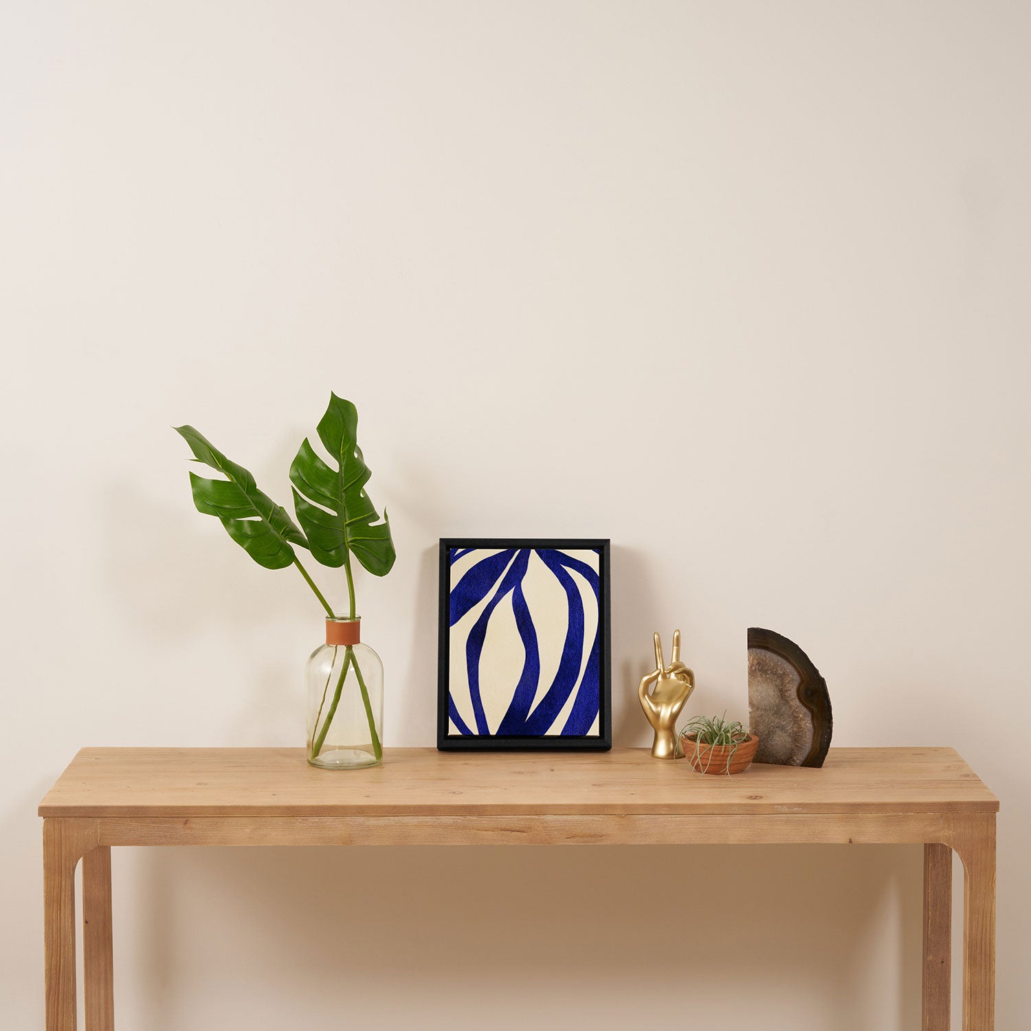 Abstract Blue lines  Framed Canvas Print Gallery Image 4