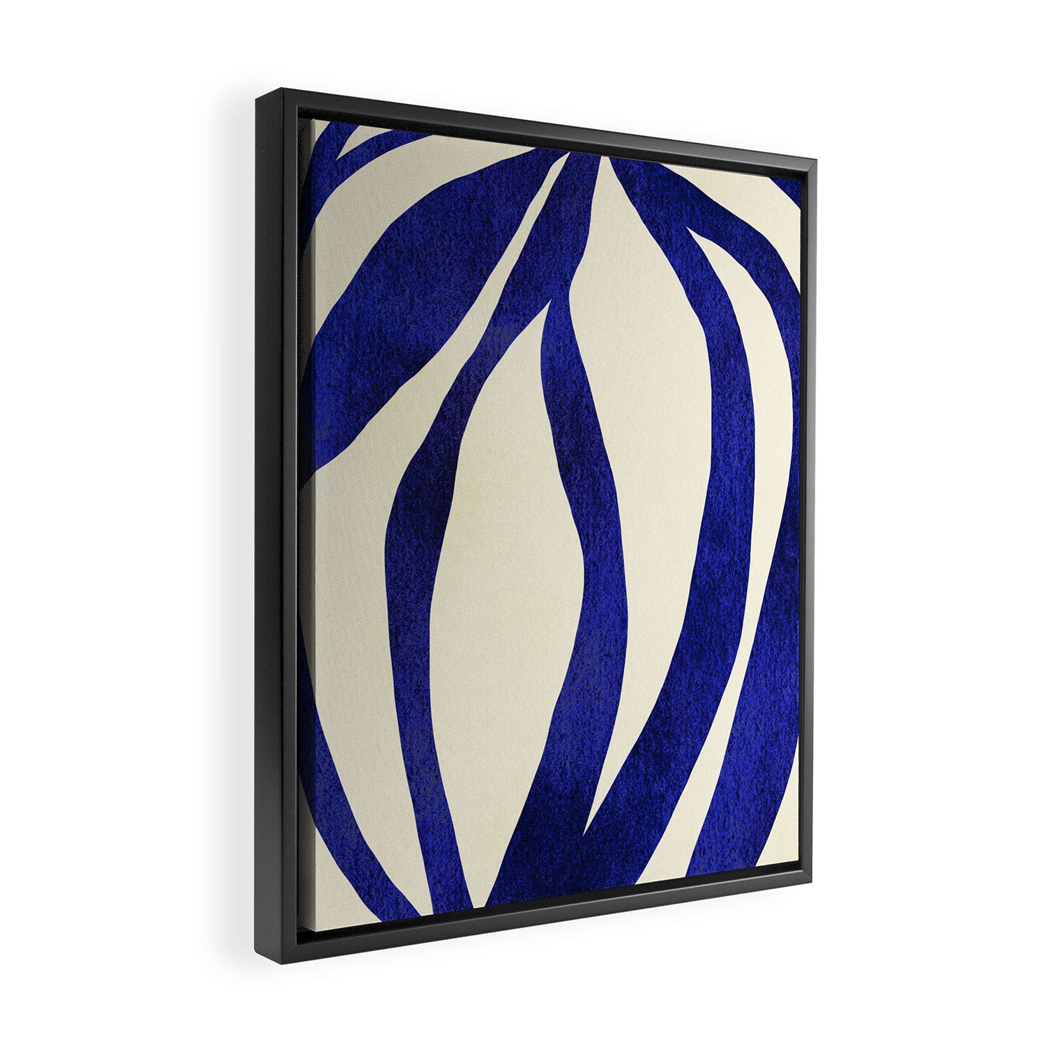 Abstract Blue lines  Framed Canvas Print Gallery Image 2