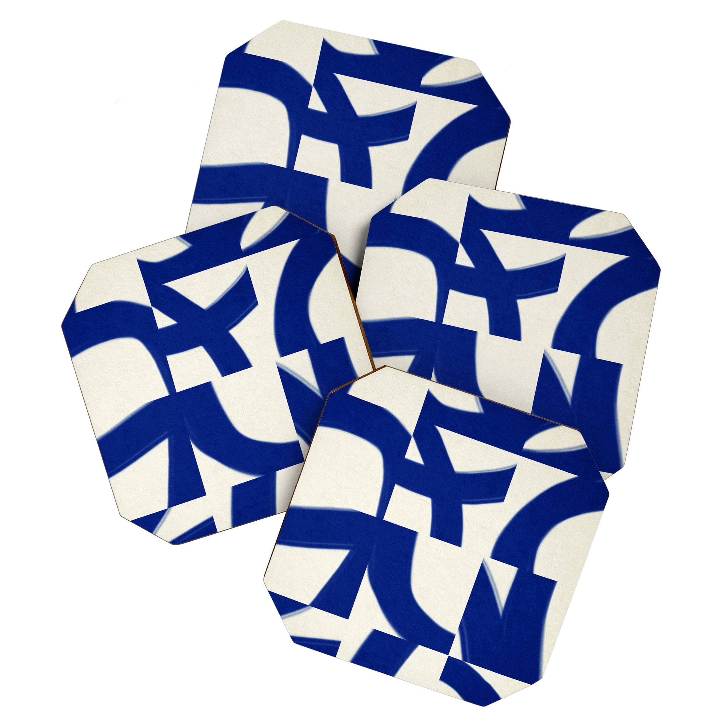Abstract blue pattern Coaster Gallery Image 1