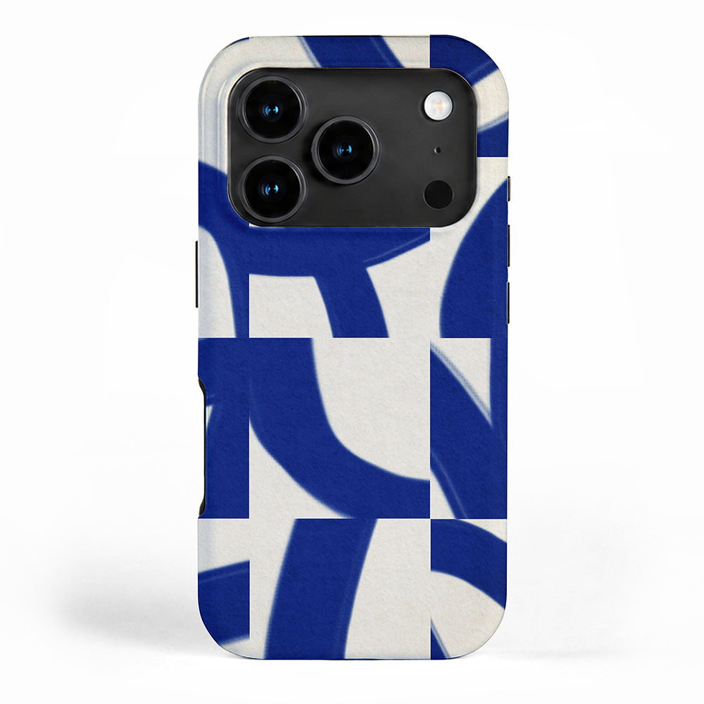 Abstract blue pattern iPhone Case Gallery Image 1