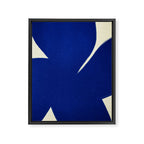 Abstract blue shape 001 Framed Canvas Print Gallery Image 6