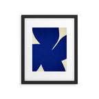 Abstract blue shape 001 Framed Art Print Gallery Image 5