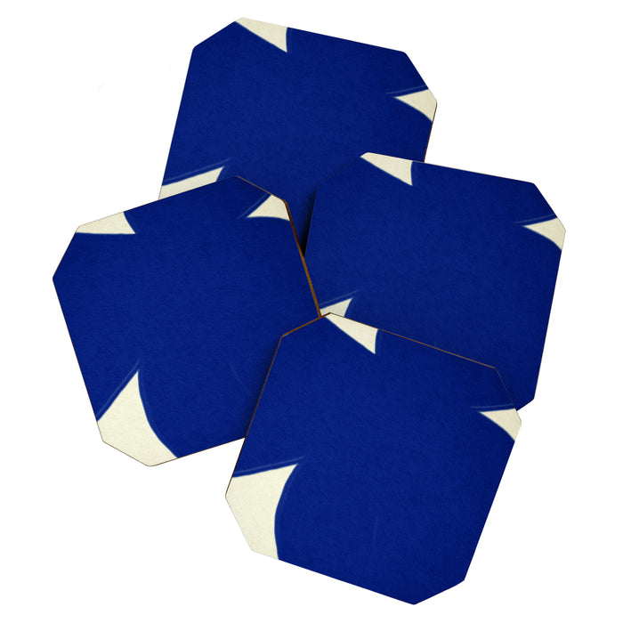 Abstract blue shape 002 Coaster Gallery Image 1