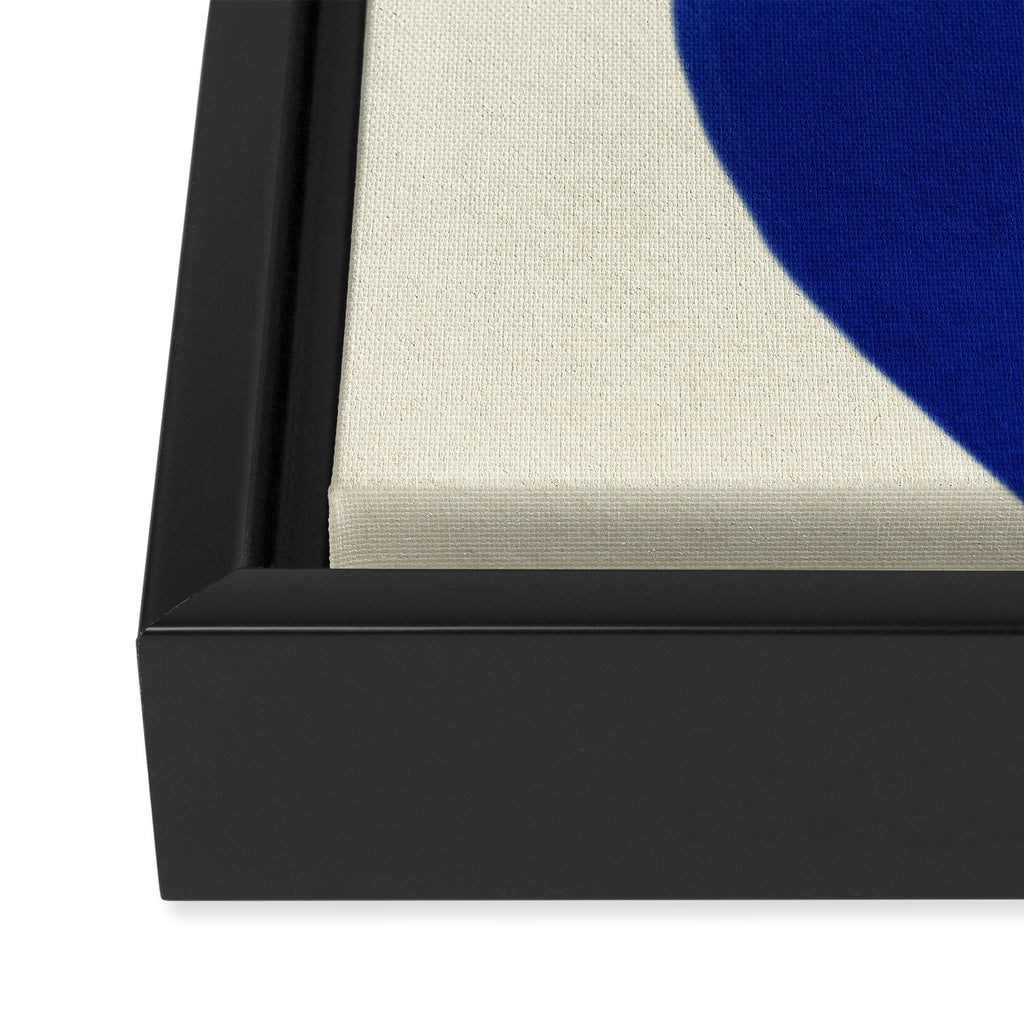 Abstract blue shape 002 Framed Canvas Print Gallery Image 3