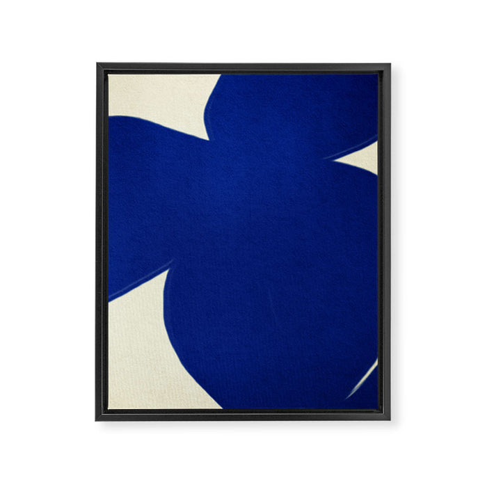 Abstract blue shape 002 Framed Canvas Print Gallery Image 1