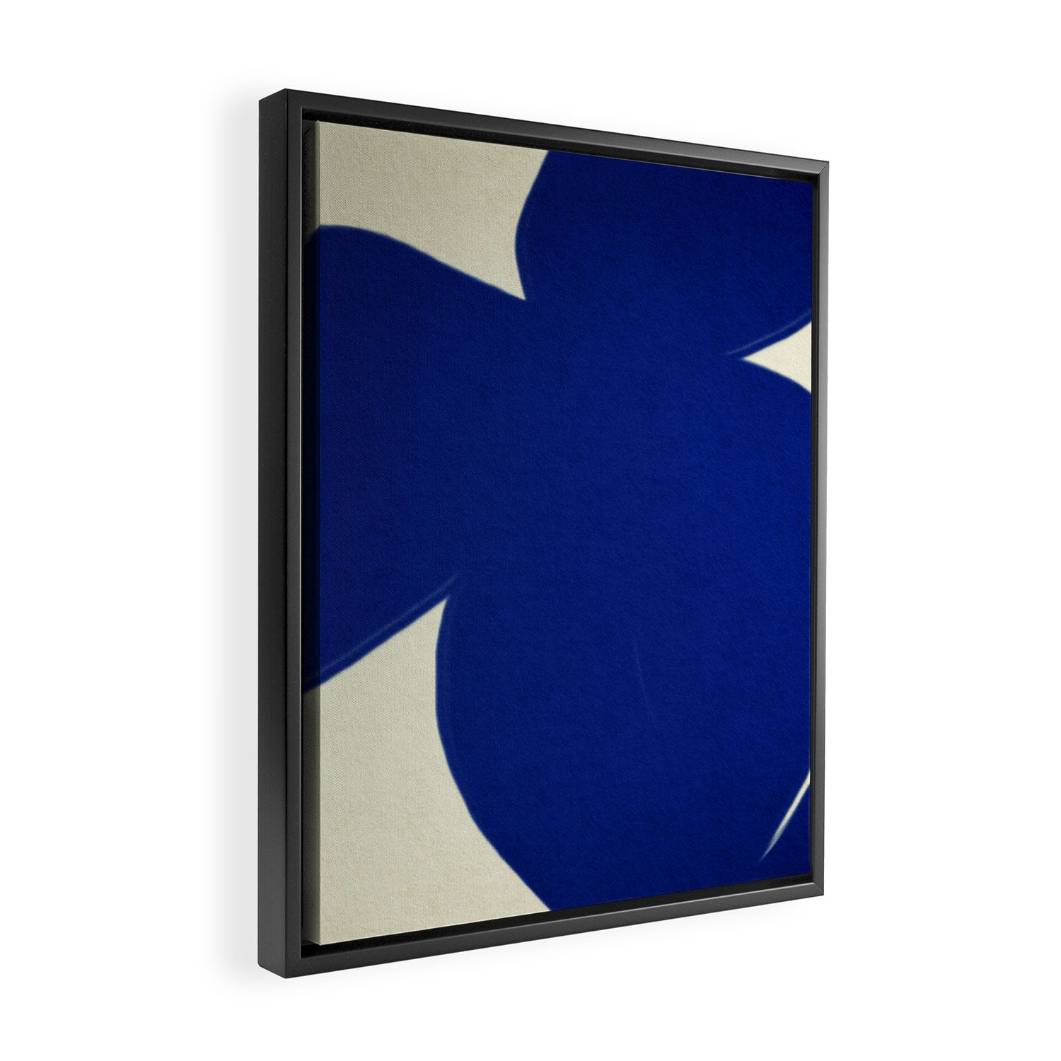Abstract blue shape 002 Framed Canvas Print Gallery Image 2