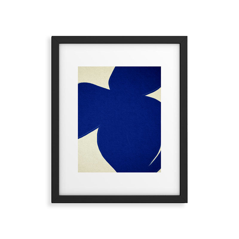 Abstract blue shape 002 Framed Art Print Gallery Image 5