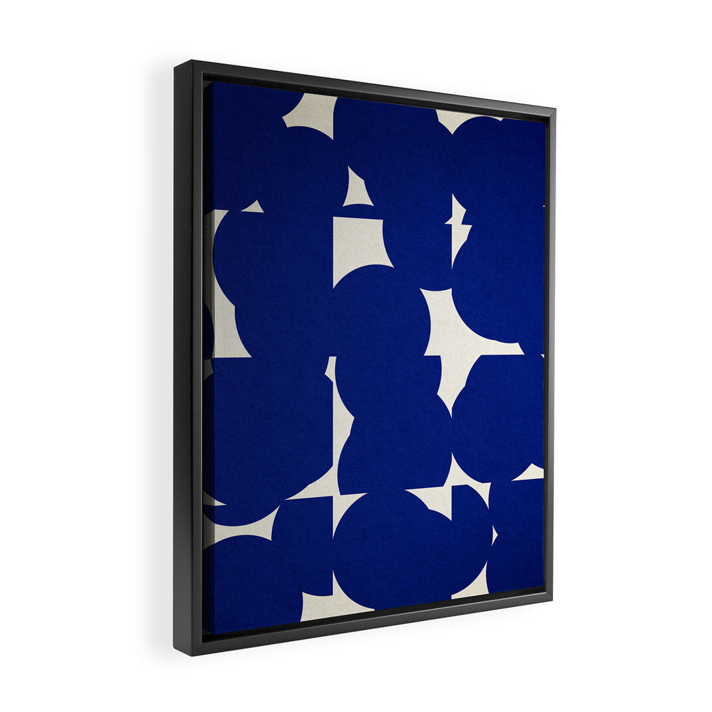 Abstract Blue shape Framed Canvas Print Gallery Image 2