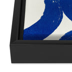 Abstract blue shapes pattern N02 Framed Canvas Print Gallery Image 3