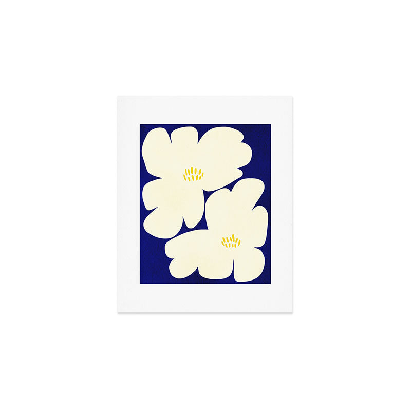 Abstract botanical 52-blue Art Print Gallery Image 1