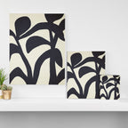 Abstract botanical - black  Canvas Print Gallery Image 3