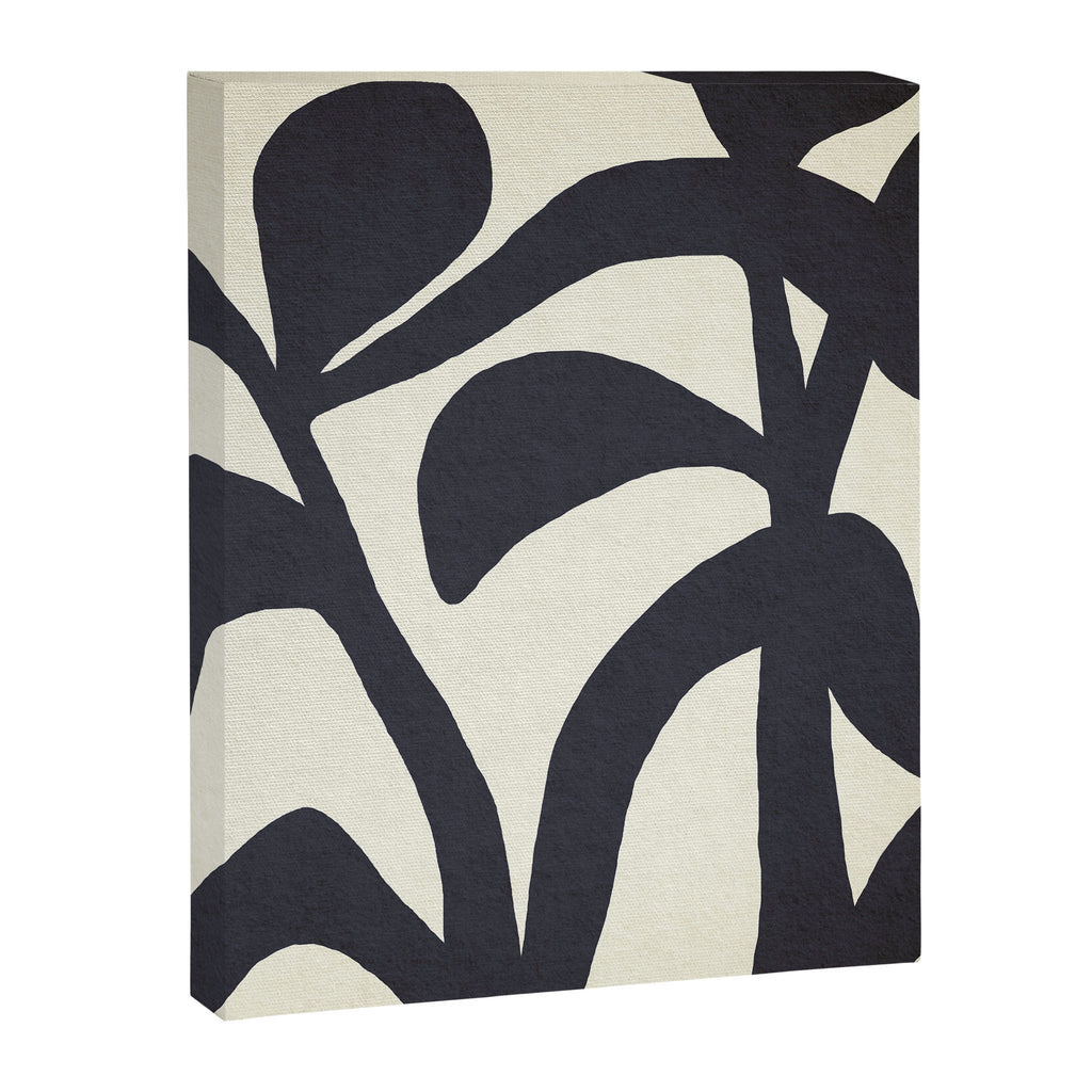 Abstract botanical - black  Canvas Print Gallery Image 6