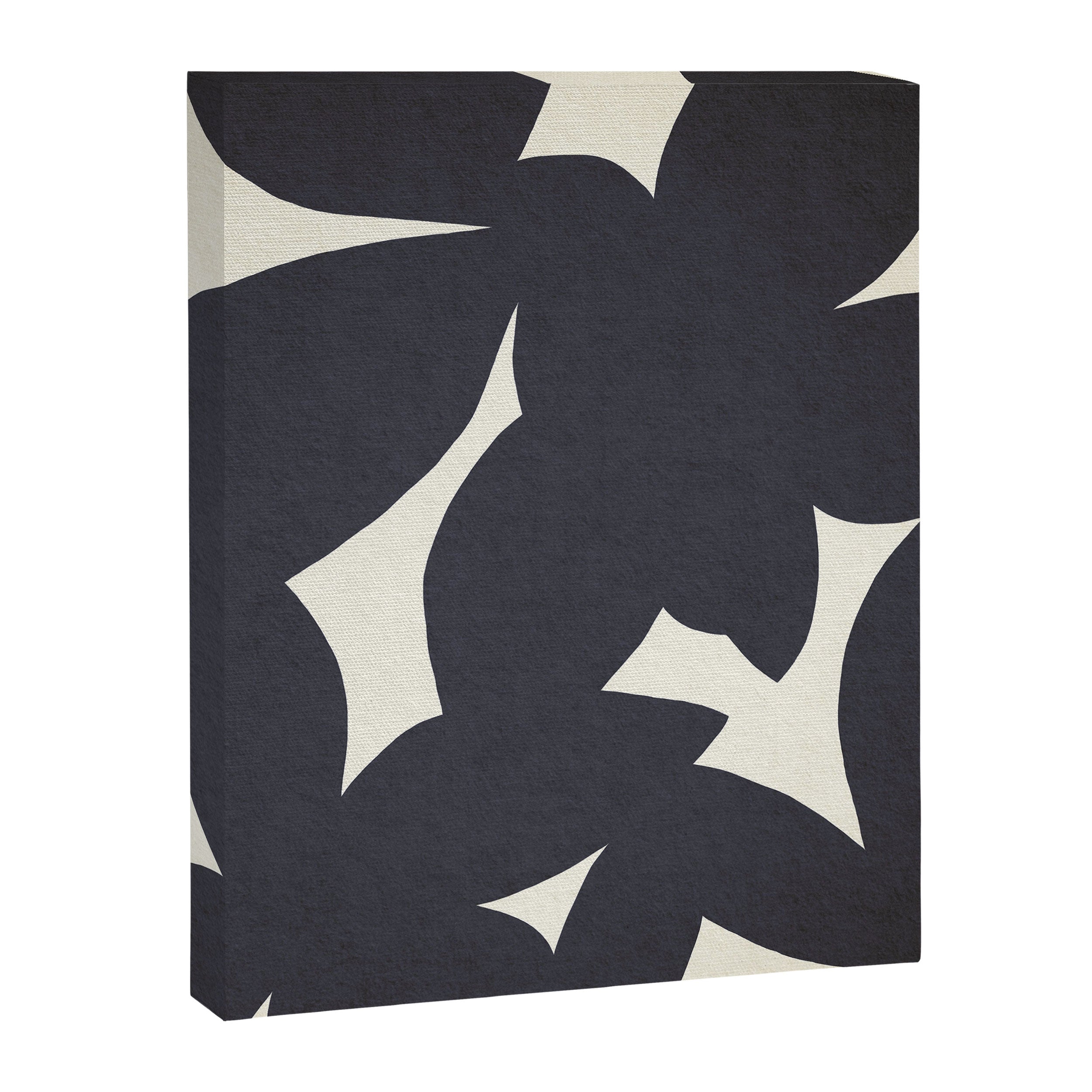 Abstract botanical black leaves Canvas Print Gallery Image 6