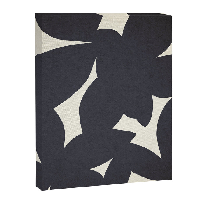 Abstract botanical black leaves Canvas Print Gallery Image 1