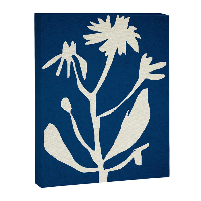 abstract botanical- blue flower Canvas Print Gallery Image 1