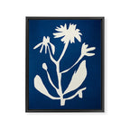 abstract botanical- blue flower Framed Canvas Print Gallery Image 6