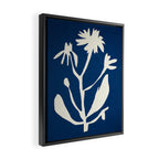 abstract botanical- blue flower Framed Canvas Print Gallery Image 2