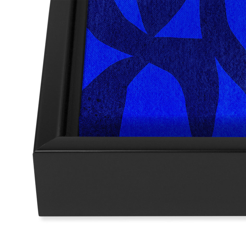Abstract botanical- blue garden Framed Canvas Print Gallery Image 3