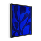 Abstract botanical- blue garden Framed Canvas Print Gallery Image 2