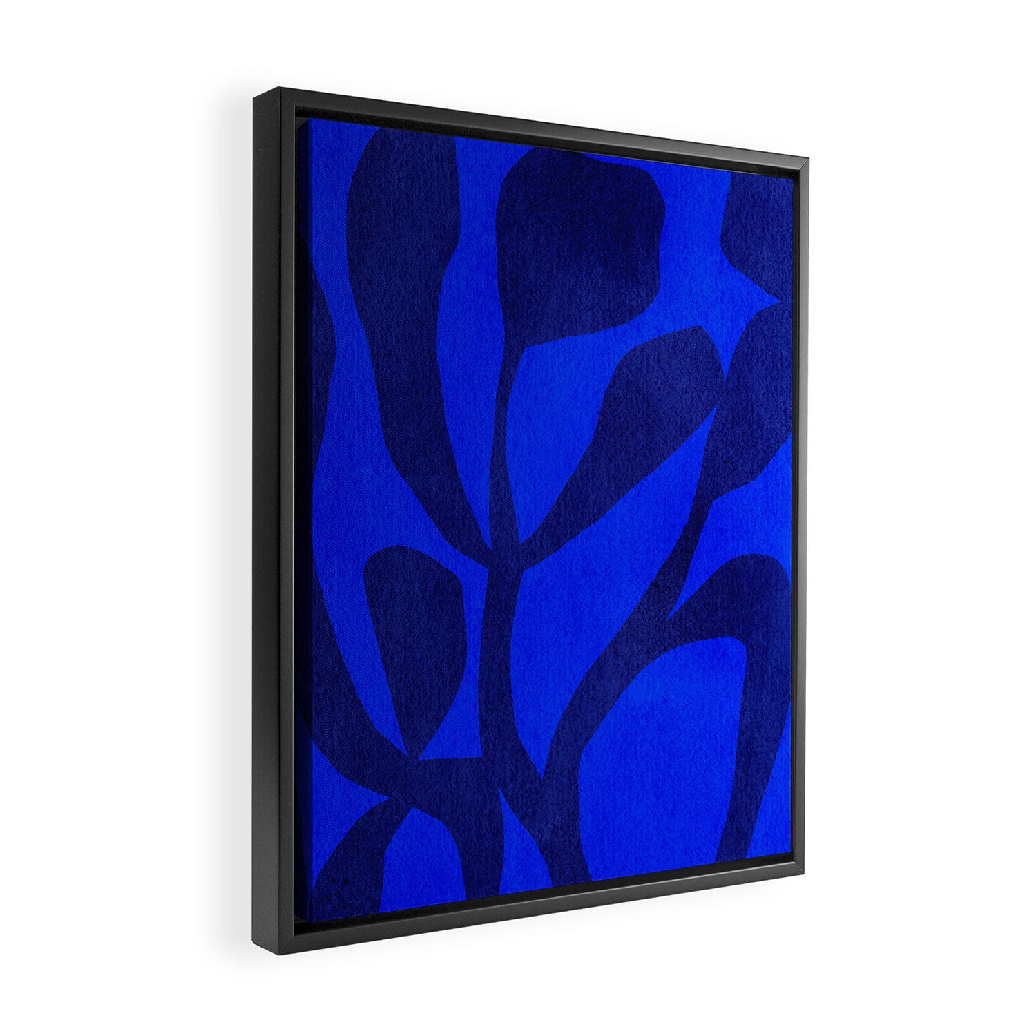 Abstract botanical- blue garden Framed Canvas Print Gallery Image 2
