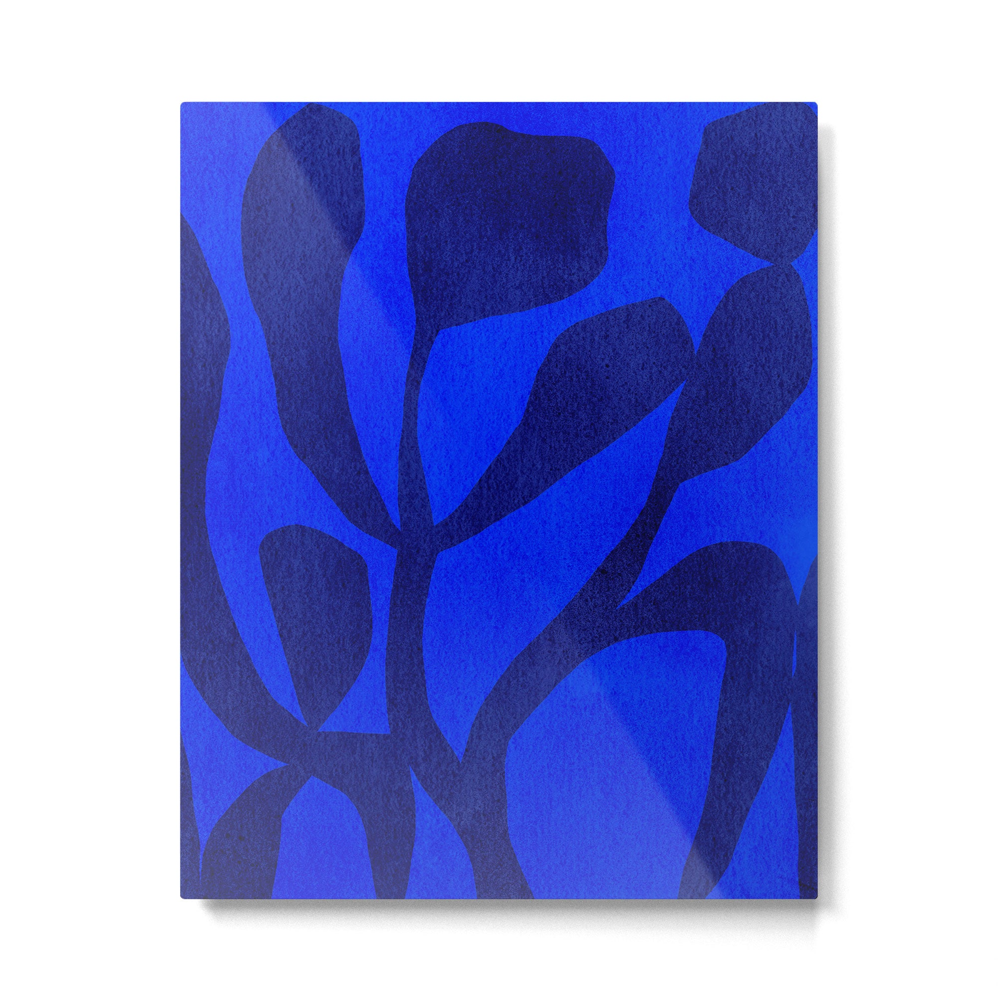 Abstract botanical- blue garden Metal Print Gallery Image 4