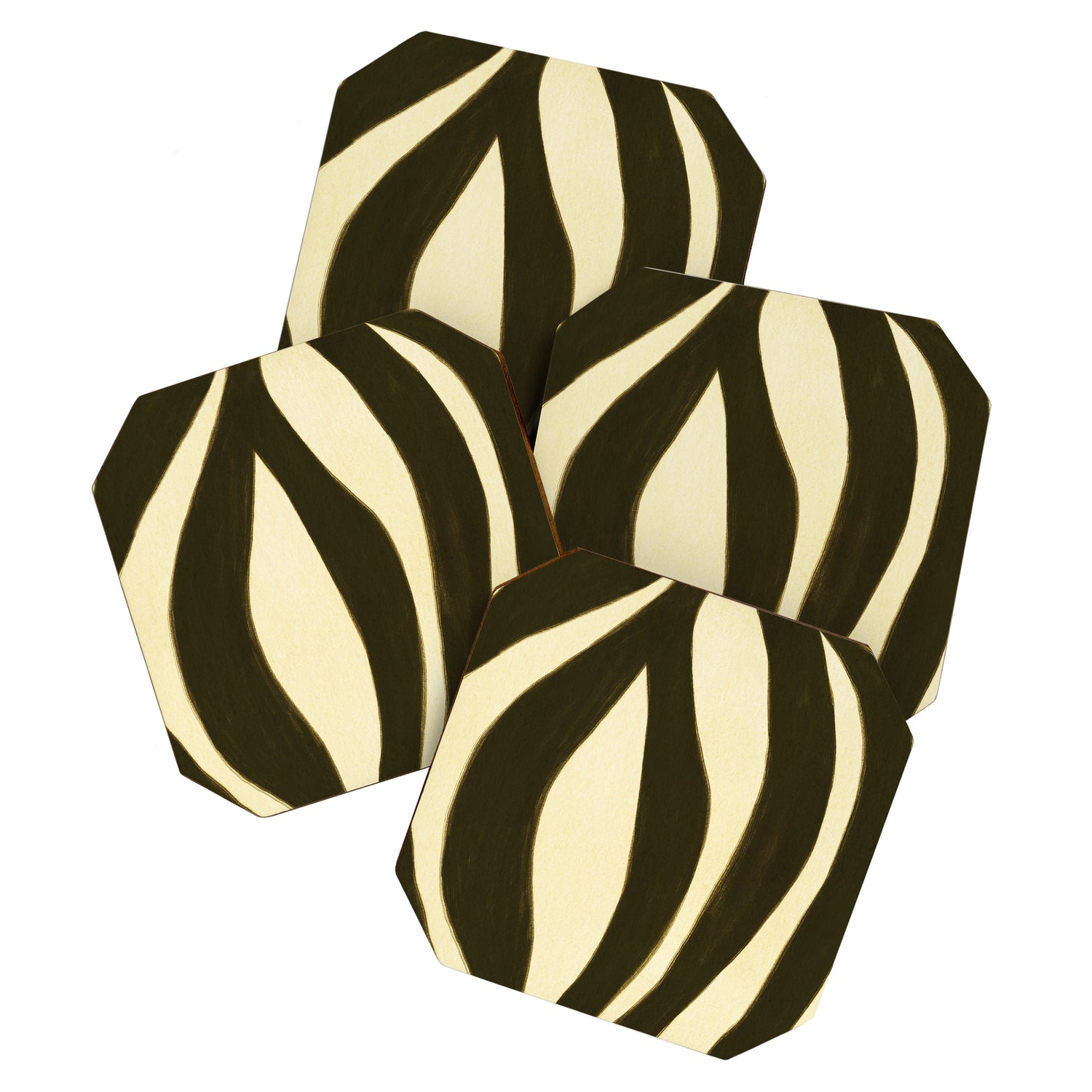Abstract botanical Leaf Coaster Gallery Image 1