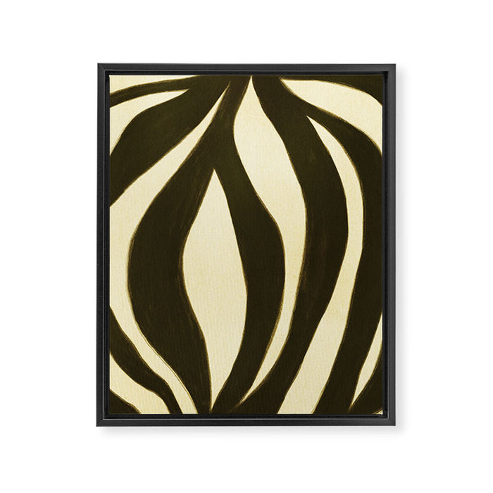 Abstract botanical Leaf Framed Canvas Print Gallery Image 1