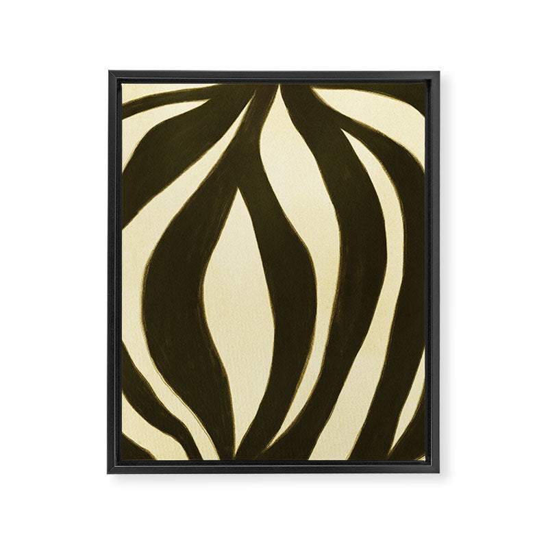 Abstract botanical Leaf Framed Canvas Print Gallery Image 6
