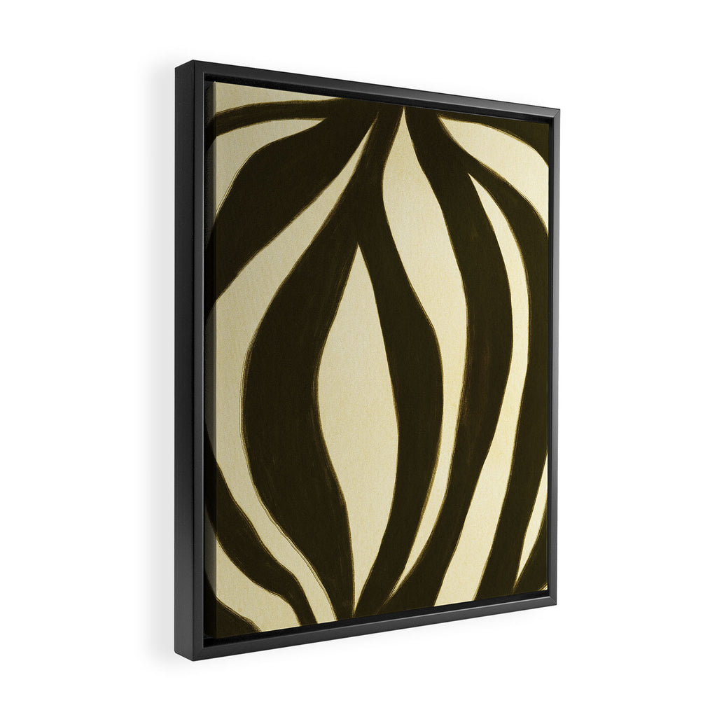 Abstract botanical Leaf Framed Canvas Print Gallery Image 2