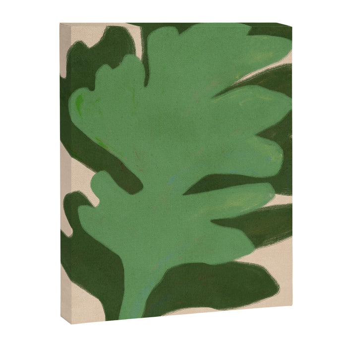 Abstract botanical- Leaf green  Canvas Print Gallery Image 1