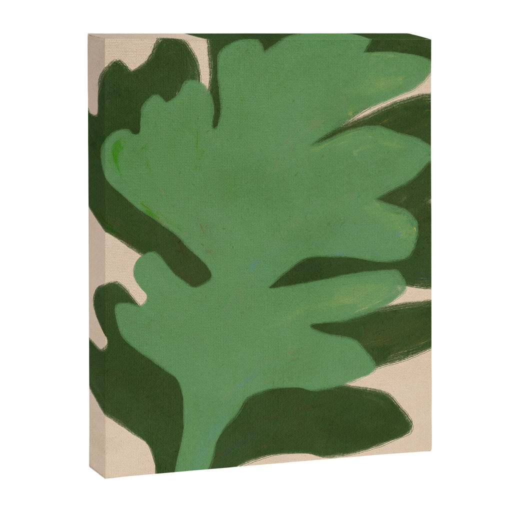 Abstract botanical- Leaf green  Canvas Print Gallery Image 6