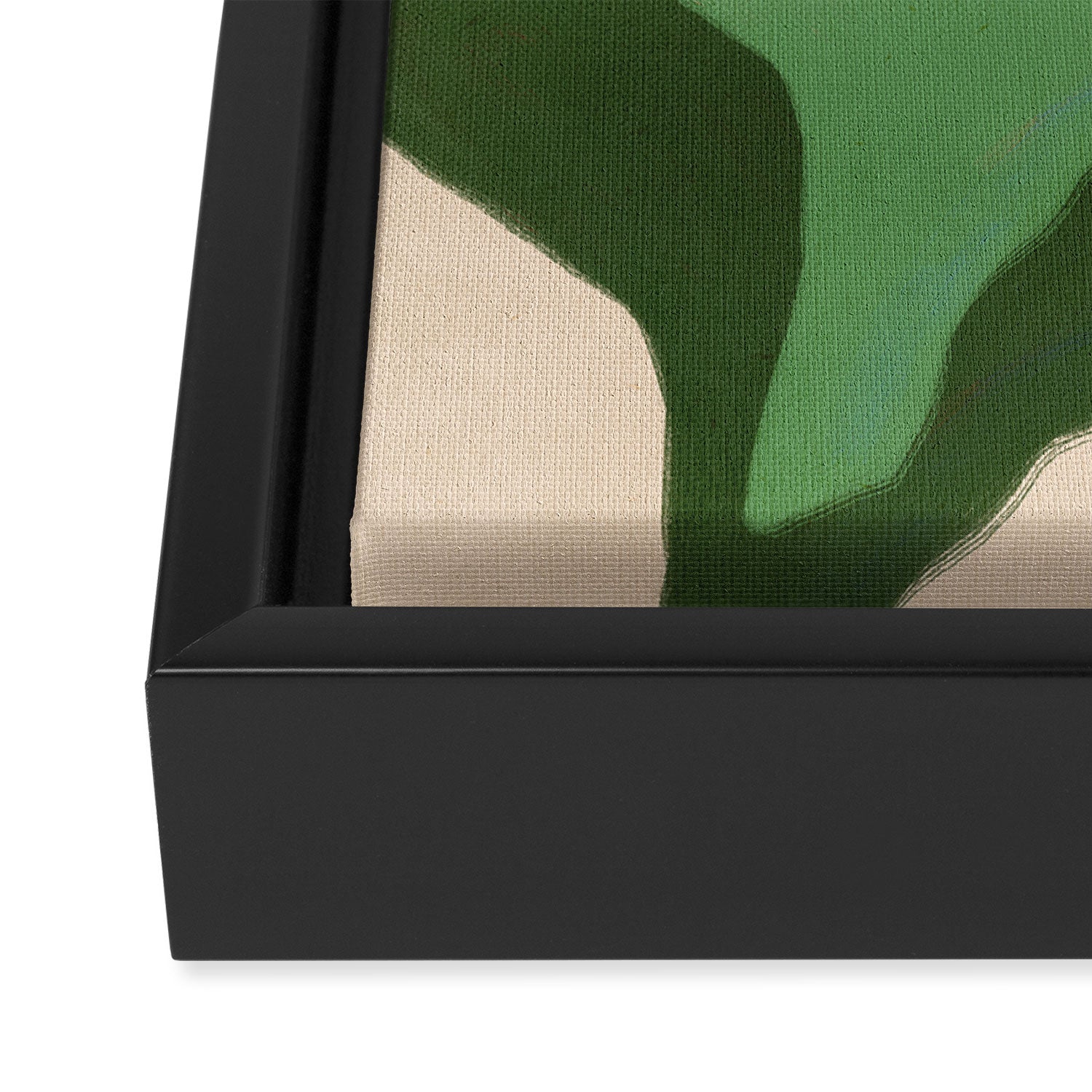 Abstract botanical- Leaf green  Framed Canvas Print Gallery Image 3