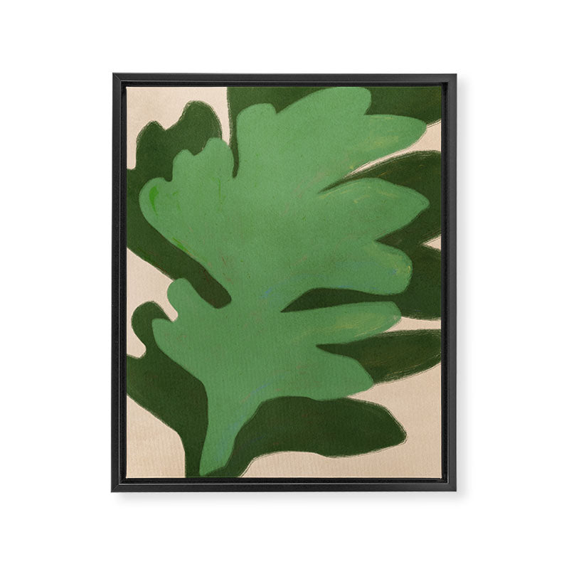 Abstract botanical- Leaf green  Framed Canvas Print Gallery Image 6