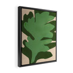 Abstract botanical- Leaf green  Framed Canvas Print Gallery Image 2