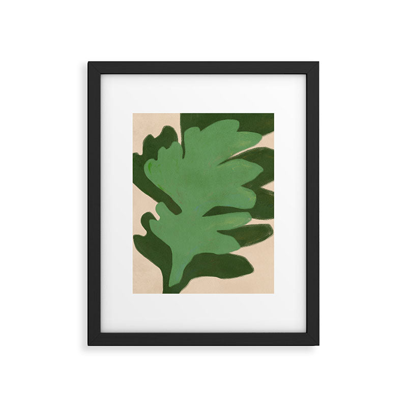 Abstract botanical- Leaf green  Framed Art Print Gallery Image 5