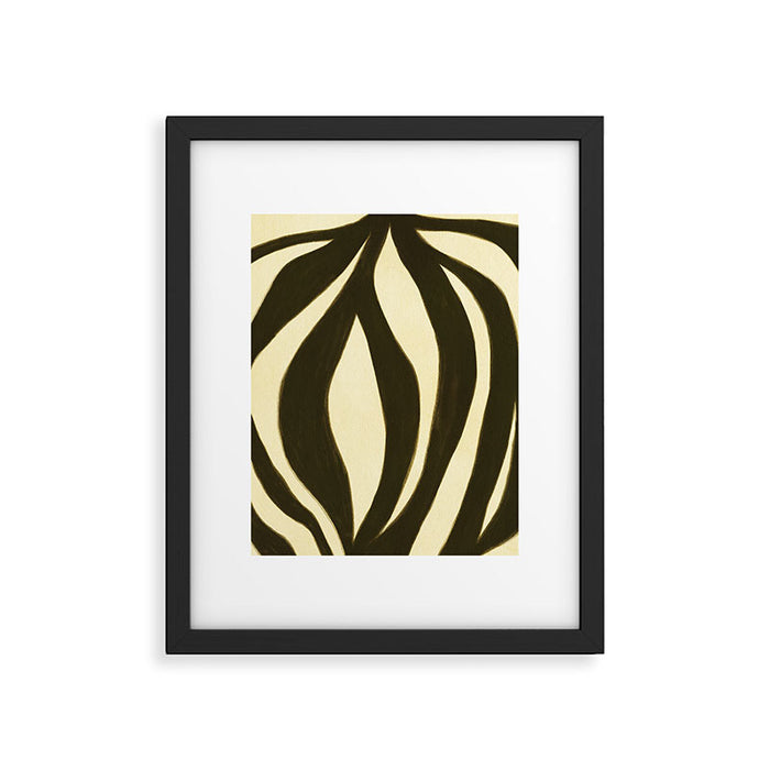 Abstract botanical Leaf Framed Art Print Gallery Image 1
