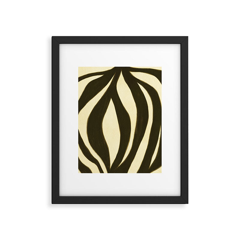 Abstract botanical Leaf Framed Art Print Gallery Image 5