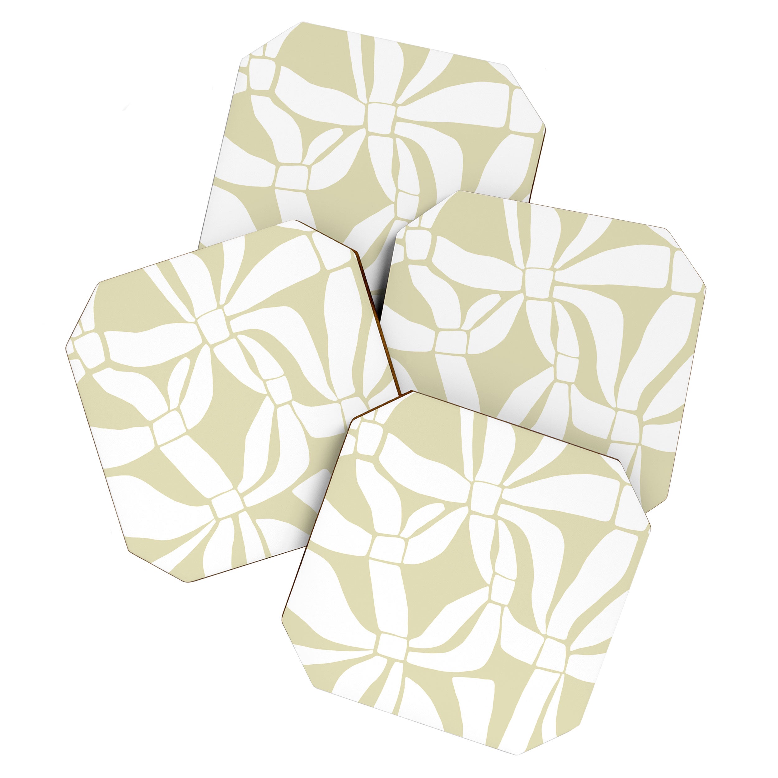 Abstract botanical pattern 01 Coaster Gallery Image 1