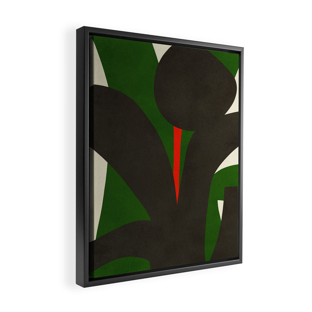 Abstract botanical X01 Framed Canvas Print Gallery Image 2