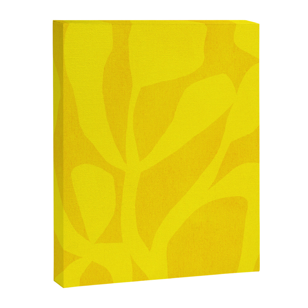 Abstract botanical- yellow gold  Canvas Print Gallery Image 6