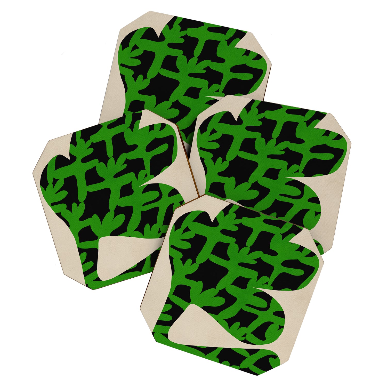 Abstract botanical-flower Coaster Gallery Image 1