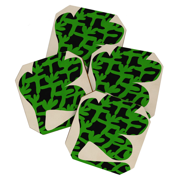 Abstract botanical-flower Coaster Gallery Image 1
