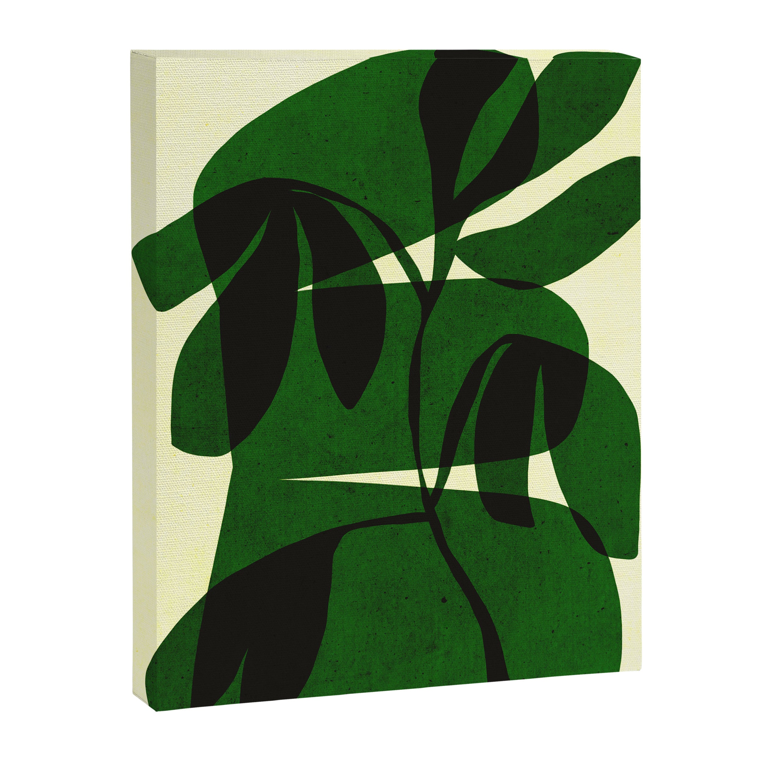 Abstract botanical-green shape  Canvas Print Gallery Image 6