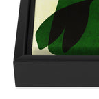 Abstract botanical-green shape  Framed Canvas Print Gallery Image 3